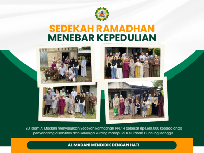 SD Islam Al Madani Salurkan Sedekah Ramadhan 1447 H kepada Warga Guntung Manggis