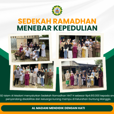 SD Islam Al Madani Salurkan Sedekah Ramadhan 1447 H kepada W