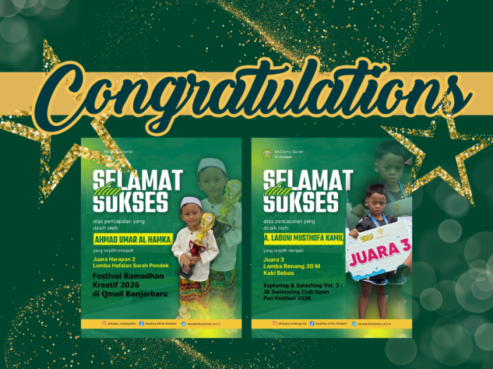 Dua Siswa RA Ulumul Quran Al Madani Banjarbaru Torehkan Prestasi Membanggakan