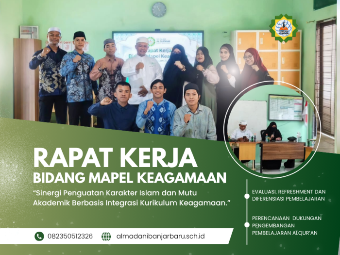 Perkuat Karakter Islam dan Mutu Akademik, SD Islam Al Madani Gelar Rapat Kerja Bidang Mata Pelajaran Keagamaan