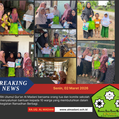 RA Ulumul Quran Al Madani Gelar Ramadhan Berbagi Bersama Ora